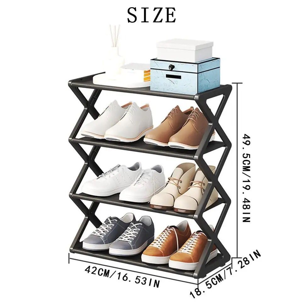 Shoe Rack X- Shape 4 Layer